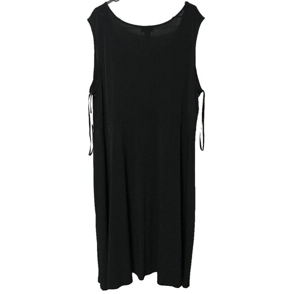 Catherine's Women's Solid Black Sleeveless Stretch Knit Midi Dress | Size 3X - Picture 3 of 7
